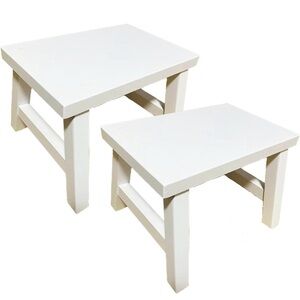 7.5'' Wooden Step Stools(2 Pack)